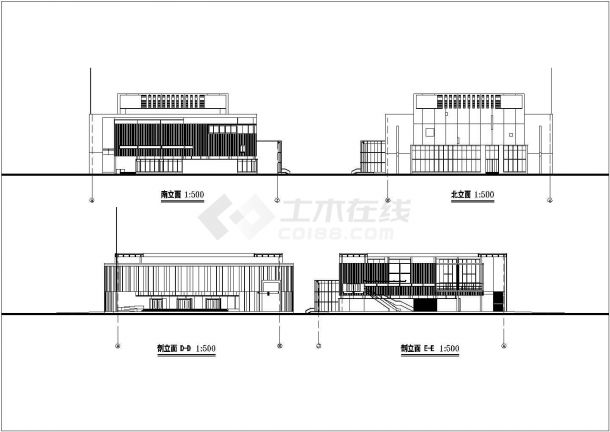 [浙江]现代风格简洁造型大剧院建筑CAD设计方案正式图-图二