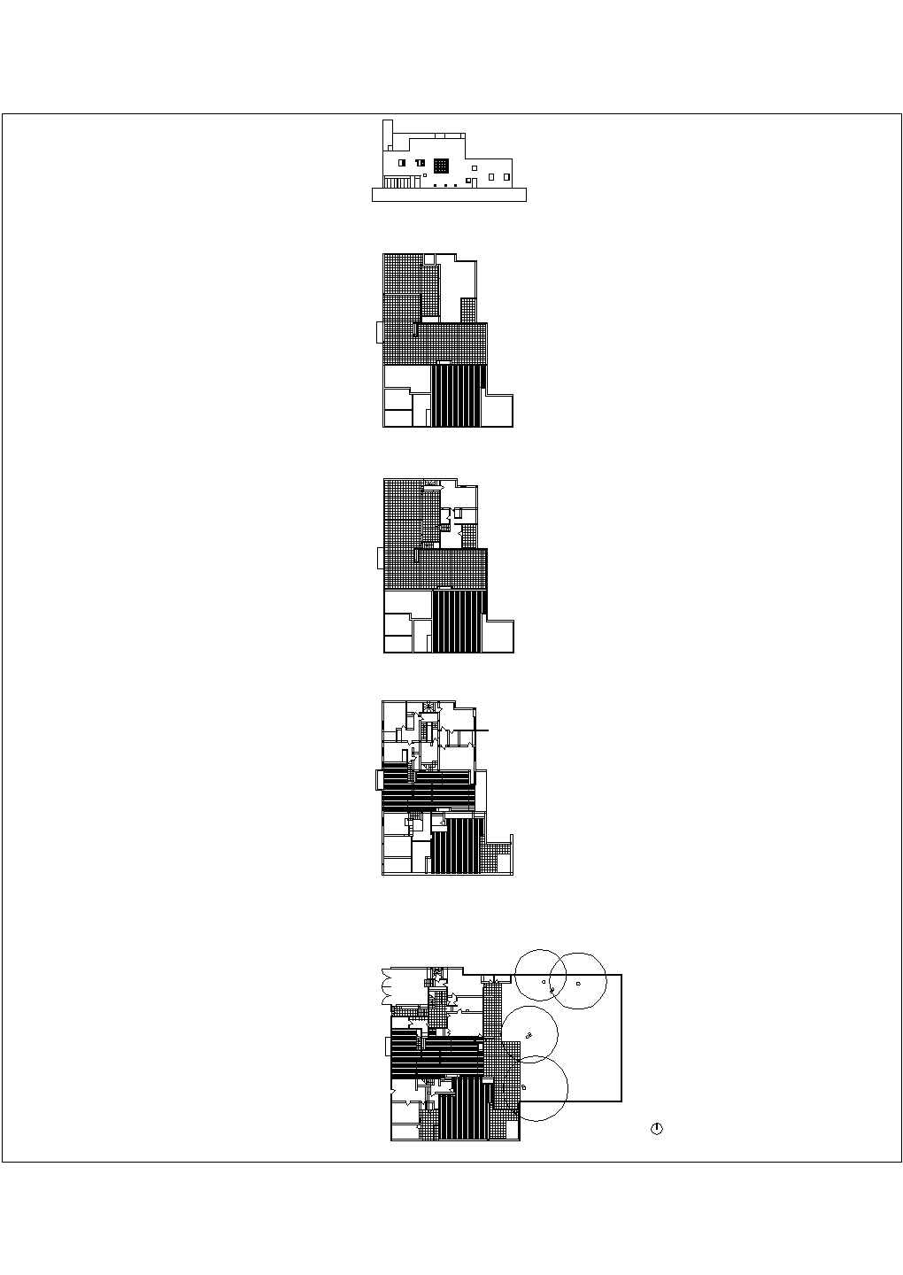 某巴拉干住宅与工作室CAD施工节点平面图