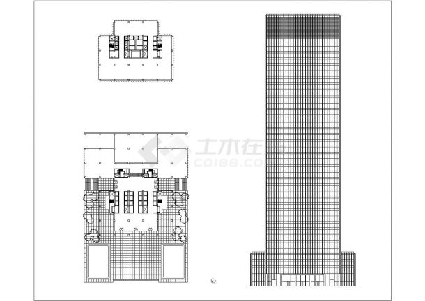 某西格拉姆大厦CAD大样节点完整平面图-图一