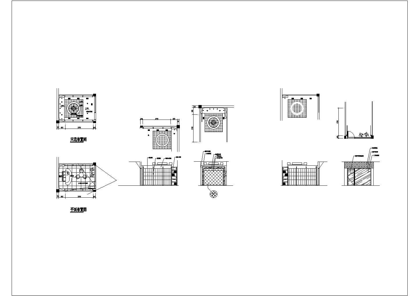 某布衣纺店面设计CAD大样完整平面方案图