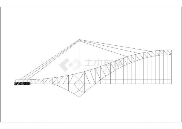 某190+552+190m三跨连续钢桁系杆拱桥主桁节点CAD设计总图-图一