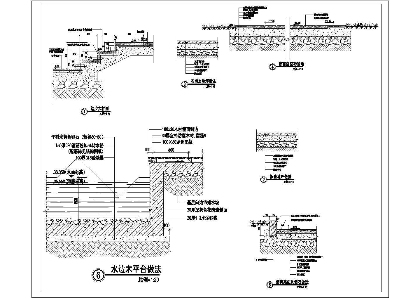 某各种基础图纸CAD剖面构造设计图