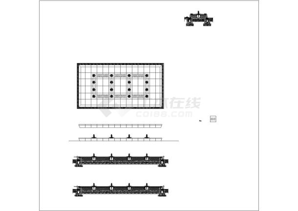 某主入口水景CAD完整平面设计详图-图一