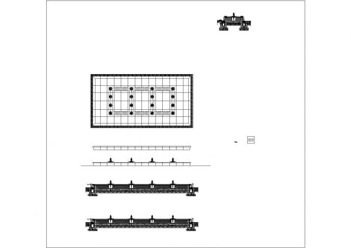 某主入口水景CAD完整平面设计详图_图1