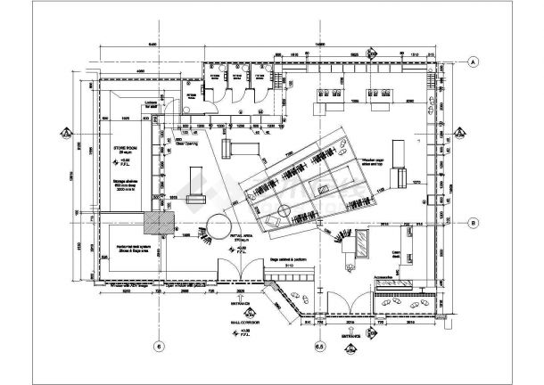 某Diesel服装商店CAD大样完整平面节点施工图-图一