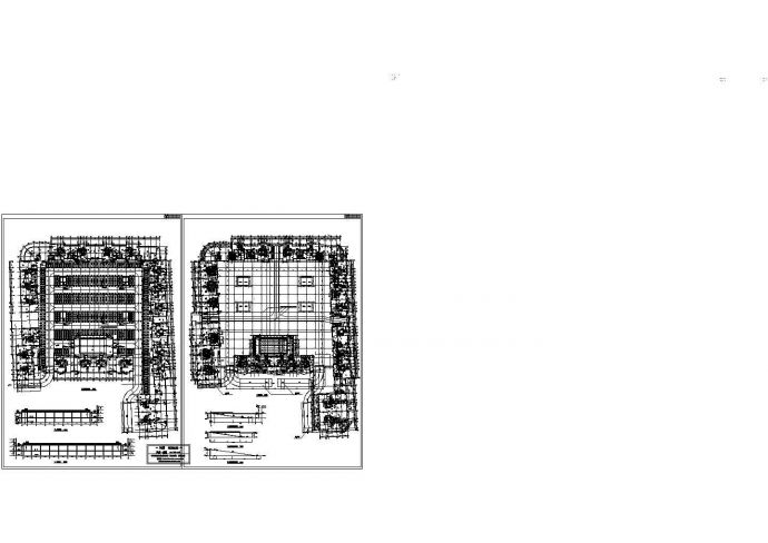 超市车库建筑设计详细平面剖面施工图_图1