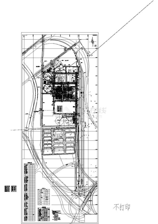 大连某厂区室外给排水CAD平面布置参考图-图二