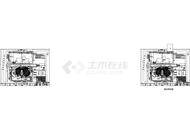 山东文化艺术中心大剧院钢结构安装施工现场平面布置图-图一