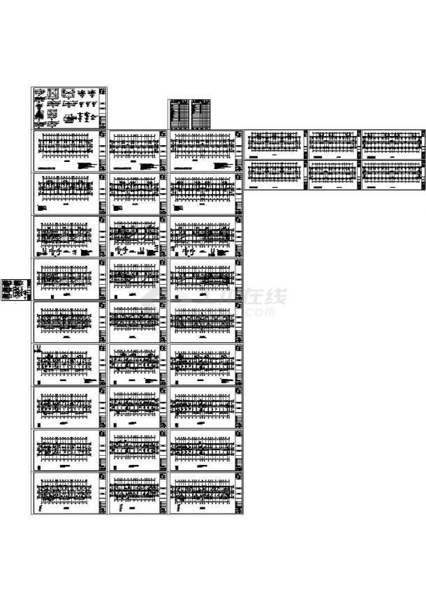 [天津]六层钢筋混凝土剪力墙结构住宅楼结构设计cad图纸（知名设计院设计）.共十一张-图二
