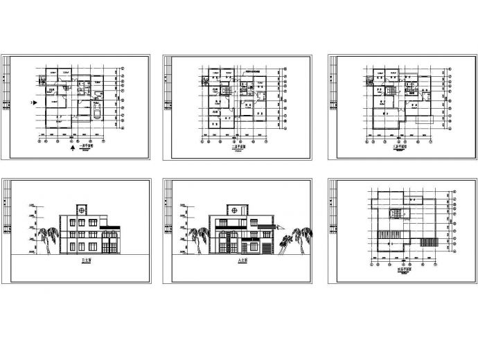 10套现代风格别墅建筑施工cad图纸（含设计说明）_图1