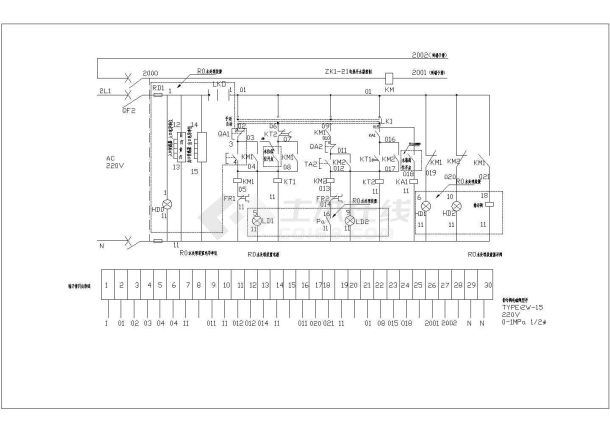 饮水机电气控制系统CAD参考图-图一