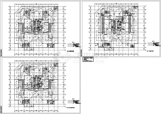 二十八层办公楼消防报警设计cad图(含平面图，共五张)-图一