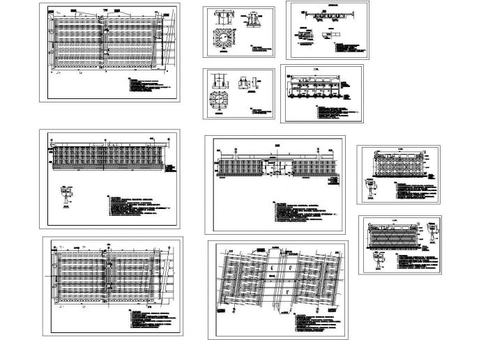 工业厂房门式架设计建筑施工cad图纸，共十一张_图1