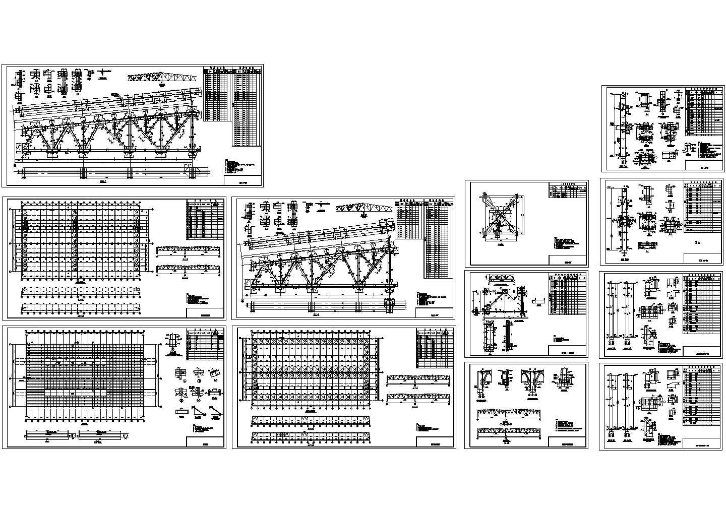 114x60m钢结构仓库上部结构施工图（12张）