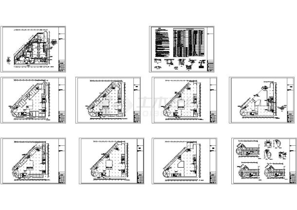十二层商业广场建筑防排烟系统设计cad图，共十张-图一