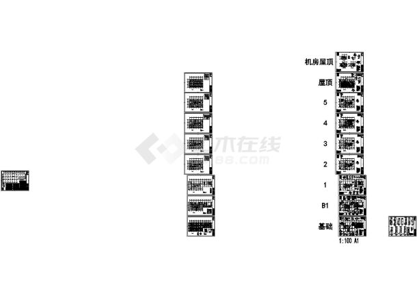 [北京]知名医院5层科研楼框架结构设计施工图-图一