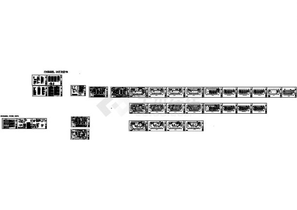 二十二层商业办公楼中央空调系统设计cad图，共三十四张-图一