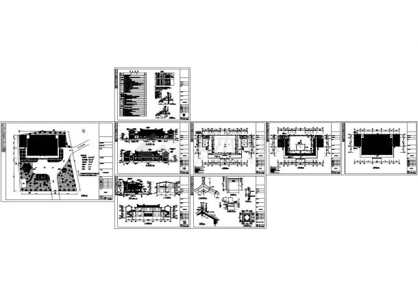江南安息堂全套建筑设计施工图（含说明）-图一
