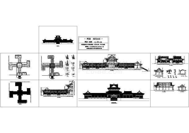 罗汉堂全套建筑设计施工图-图一