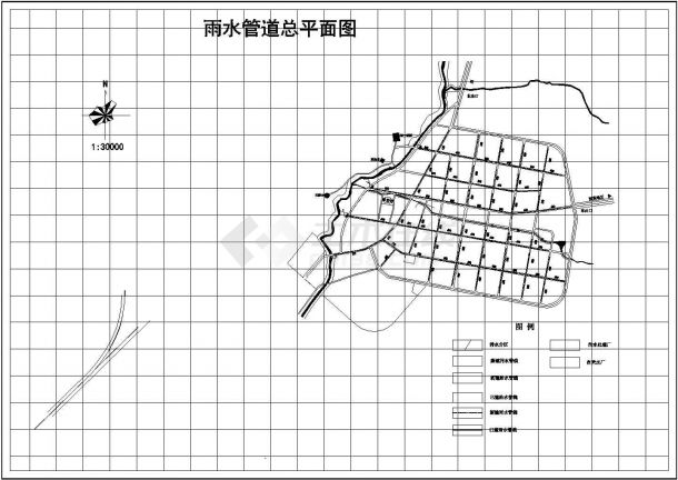 某地雨水管道剖面CAD参考图-图一