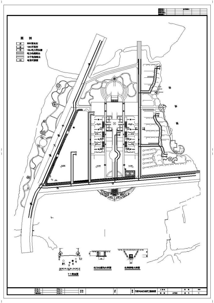 某行政中心市政设施规划施工图_图1
