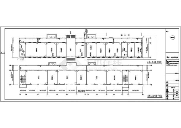 某小学教学楼采暖图，采暖施工图设计，采暖通风平面图-图二