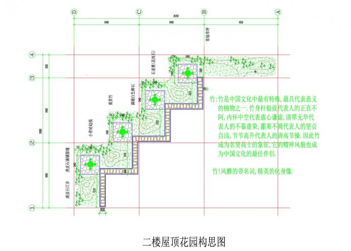 长26.35米和20.16米 宽19.8米和20.16米 屋顶花园构思图2张_图1