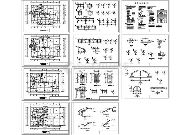 长18.24x2米 宽11.74米 6层砖混住宅楼结构施工图-图一