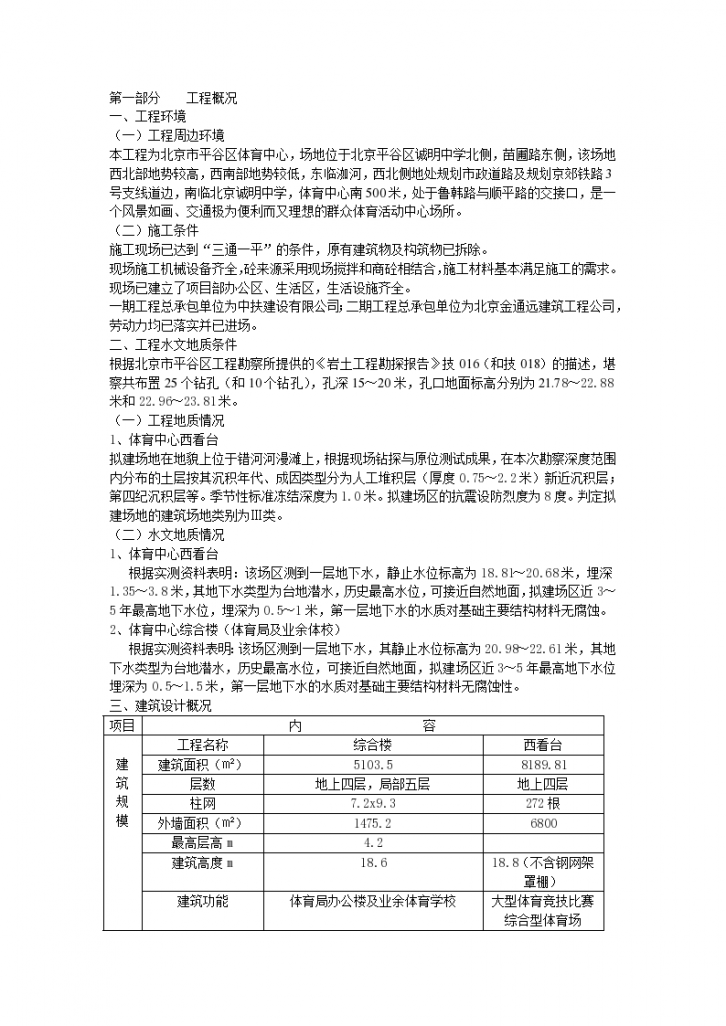 北京市平谷区体育中心监理规划-施工阶段建设监理作业指导书-图二