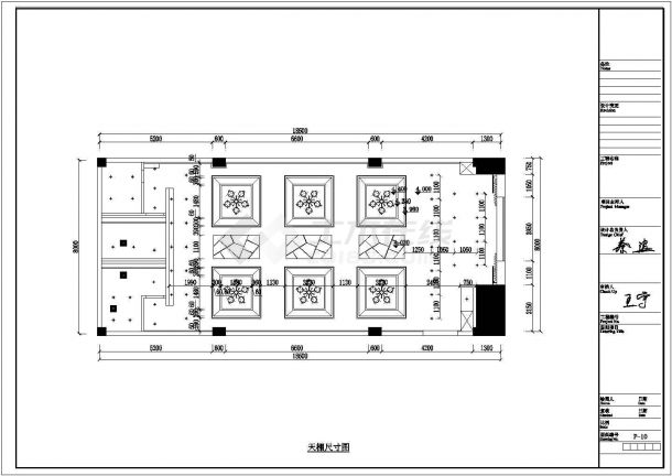 某茶楼多功能厅详细CAD大样完整详细设计图纸-图二