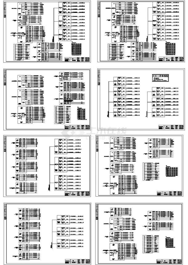 某多层住宅楼电气设计cad全套配电系统图（甲级院设计，共16张图）-图一