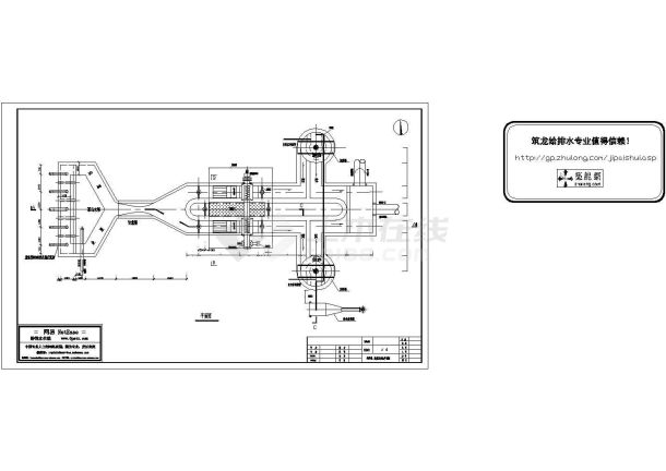 细格栅及旋流沉砂池平面图及剖面图-图二