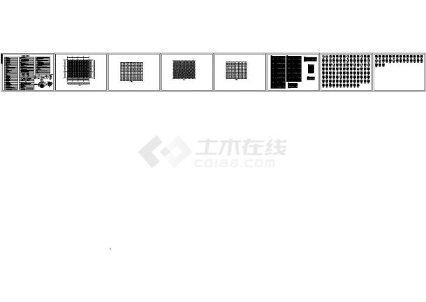 学校餐厅网架结构施工CAD图，含网架设计说明-图一