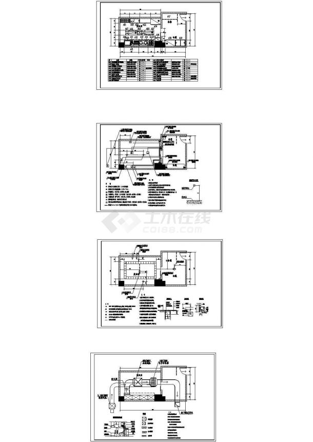 某国际西餐厨房设计cad全套施工图 （含布局、电位、给排水、鲜风等设计）-图一