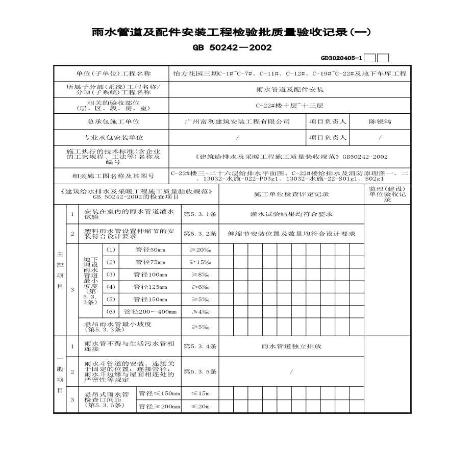 C-22#楼雨水管道及配件安装10-13-图一