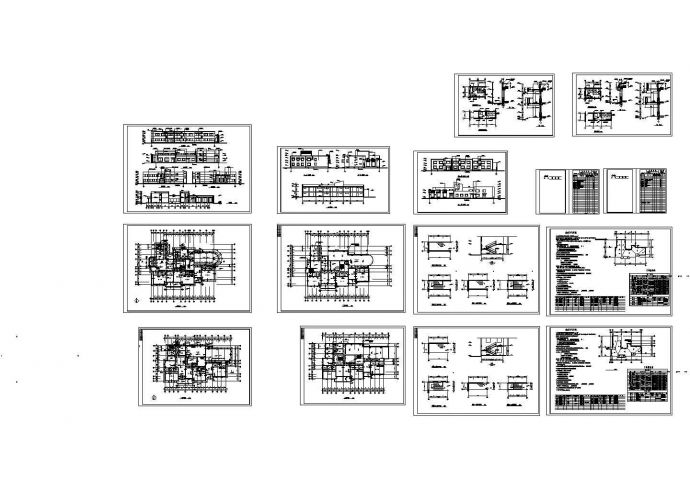 二层六班幼儿园建筑施工cad图，共十五张_图1