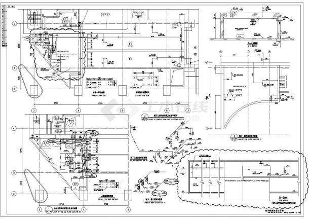 消防泵房详细CAD施工图-图一