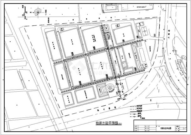 江苏某厂区给排水CAD布置图-图二