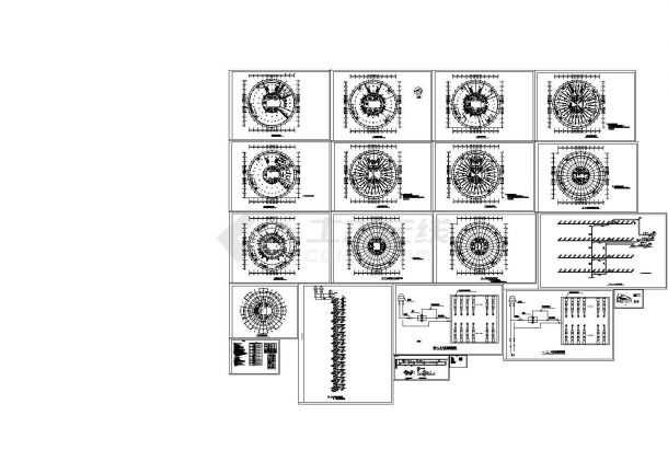 高层商业建筑空调通风系统设计施工CAD图（水源空调）-图一