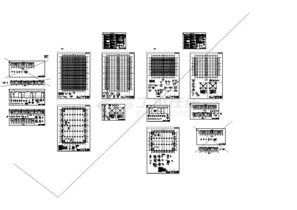 82mX119m门式刚架轻型房屋钢结构工业园厂房施工图（CAD，11张）-图二