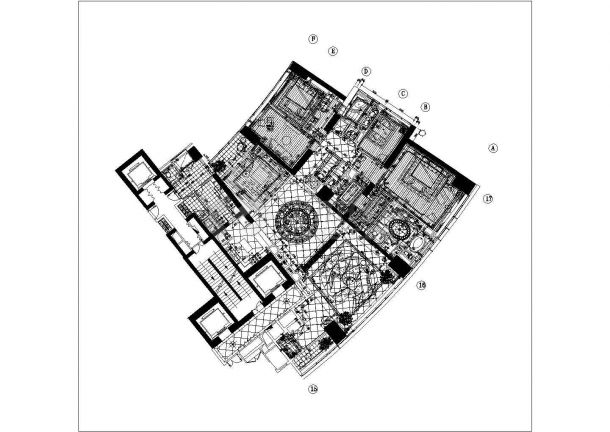 某耀辉世纪城公寓CAD平立剖施工完整图-图一