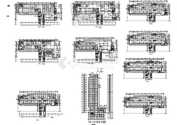 20层钢结构医院住院部全套建筑设计施工图-图一