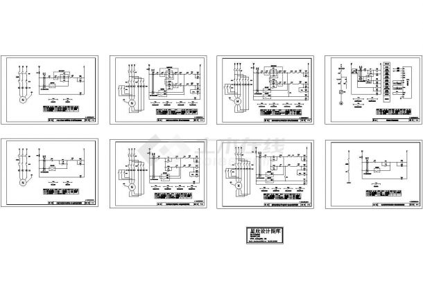 带自动控制的电气设备控制原理设计cad图，共八张-图一
