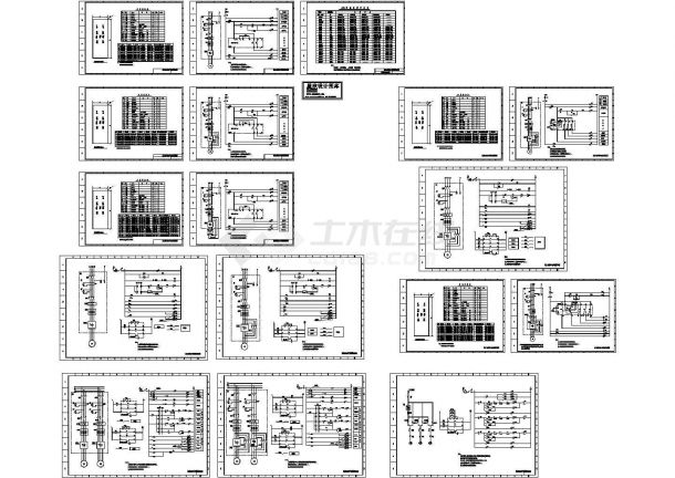软启动器电气控制原理设计cad图，共十七张-图一