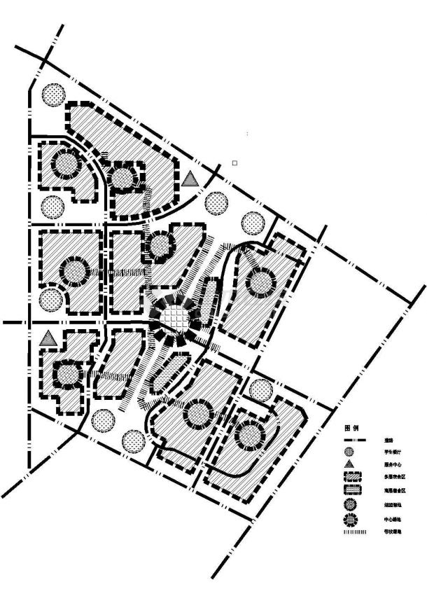 某大学城环境设计投标方案CAD施工节点图纸-图一