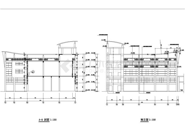 某临城农贸市场建筑CAD设计完整平面构造施工图-图二