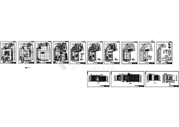 [金华市]某小学五层节能型综合楼建筑施工套图(带公共建筑节能设计表,防空地下室防护功能平战转换表)-图二