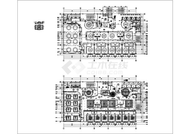 某知名品牌连锁酒店CAD完整平面构造装修图-图一