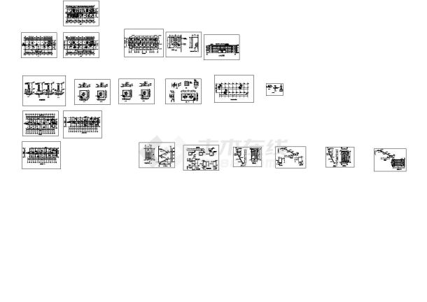 【3层】1920平米北京框架结构办公楼（工程量计算（手算）、清单计价、平面配筋CAD图,基础图，卫祥图）.-图一