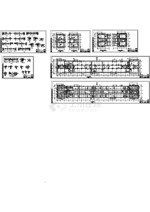 某车站主体结构设计图（含图纸目录，楼梯结构图，立柱配筋图）-图一